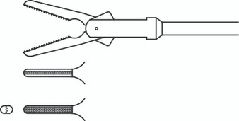 2800-7827 - HEARTLINE DEBAKEY GRASPER 3mm Ø SHAFT 1.7x11mm JAW 1x2 STRAIGHT 25.4cm WORKING LENGTH