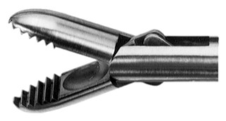 2901-205S - GRASPING FORCEPS W/RESERVOIR SHARP DOUBLE ACTION JAWS Ø3mm TUBE SHAFT 180mm