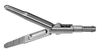 2901-226S - DOLPHIN GRASPING FORCEPS W/RESERVOIR DOUBLE ACTION JAWS Ø5mm TUBE SHAFT 26mm JAW LENGTH 330mm