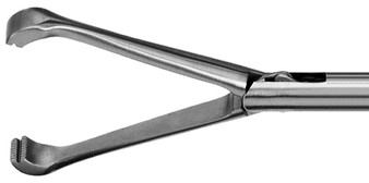 2901-237S - GRASPING FORCEPS W/DEBAKEY TEETH DOUBLE ACTION JAWS Ø5mm TUBE SHAFT 24mm JAW LENGTH 330mm