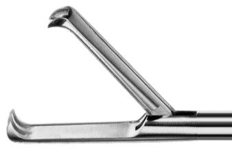 2901-242L - CLAW GRASPING FORCEPS 2x3 TEETH SINGLE ACTION JAWS Ø5mm TUBE SHAFT 22mm JAW LENGTH 450mm