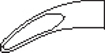 315-495 - MEADE RONGUER CURVED 4mm x 15mm 6 1/2"