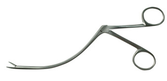 350-807 - CARROLL TENDON PULLING FORCEPS CURVED UP SHAFT SERRATED JAW 4 1/2" WORKING LENGTH