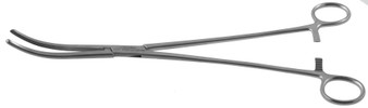 438-613 - CARMALT FORCEPS LONG SERRATIONS W/CROSS-SERRATED TIP CURVED 12" (30cm)