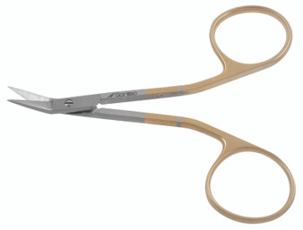 460-159 - CONVERSE WILMER SCISSORS W/SPREAD HANDLE SERRATED POWER-CUT-GOLD 4"
