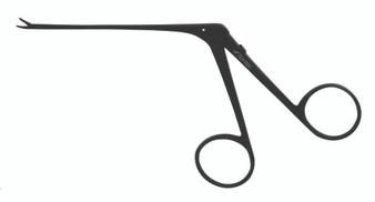 469-050B - BLACK MICRO ALLIGATOR FORCEPS DELICATE SERRATED JAW RIGHT CURVED