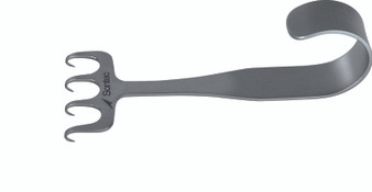 475-518 - MINI FREEMAN RETRACTOR W/THUMB RING 4 PRONGS 4 1/2"