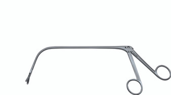 502-272 - JURASZ LARYNG FORCEPS SINGLE ARTICULATING VERTICAL OPEN JAW LEFT 9"