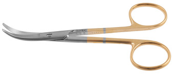 508-622 - FOMON LATERAL SCISSORS BEVELED BLADES RIGHT ANGLE POWER CUT GOLD 4 1/2"