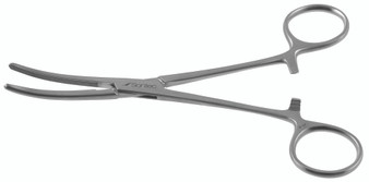 1100-152 - ROCHESTER CARMALT FORCEPS LONGITUDINAL CROSS HATCH TIP CURVED 6 1/4"