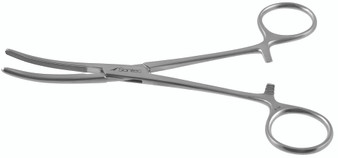 1100-152Q - ROCHESTER CARMALT FORCEPS LONGITUDINAL CROSS HATCH TIP CURVED 6 1/4" QUANTUM