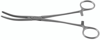 1100-153Q - ROCHESTER CARMALT FORCEPS LONGITUDINAL CROSS HATCH TIP CURVED 8" QUANTUM