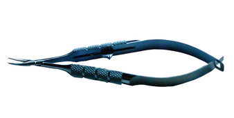 T15-3995 - TITANIUM BARRAQUER NEEDLE HOLDER CURVED ROUND HANDLE W/ UNIVERSAL LOCK 4"