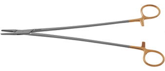132-216Q - CRILE WOOD NEEDLE HOLDER TC SERRATED TIP 10" QUANTUM