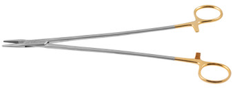 132-217Q - CRILE WOOD NEEDLE HOLDER TC SERRATED TIP 11" QUANTUM