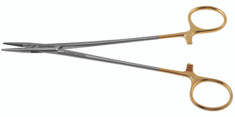 2300-342Q - MICROVASCULAR NEEDLE HOLDER RING HANDLE TC SERRATED 7" QUANTUM