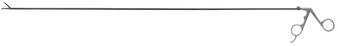 1404-884BM - EMBERTSON LARYNGOSCOPIC EPIGLOTTIS METZENBAUM SCISSORS CERAMITEC CURVED BLADES STRAIGHT SHAFT MALLEABLE 30" FS