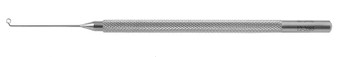 12-2685 - HU CAPSULAR POLISHER ANGLED 90° LOOP STAINLESS STEEL 1.75mm DIAMETER OPEN RING, SEMI SHARP EDGE, ROUND HANDLE 4 3/4"
