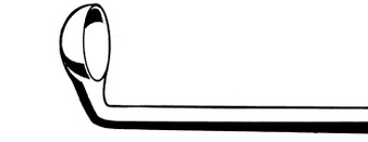 2900-225 - SPOON CURETTE 90° Ø2.0mm 270mm LONG