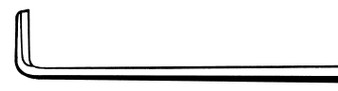 2900-237 - HOOK DISSECTOR 90° 0.5mm x 4mm Ø8.0mm 270mm LONG