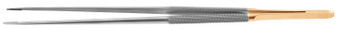 2200-157 - DEBAKEY NEEDLE PULL FORCEPS ROUND HANDLE TC SERRATED 1.5mm 9 1/2" LIGHT WEIGHT FS