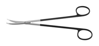 2400-874 - LILLEHEI POTTS SCISSORS POWER CUT BLACK MEDIUM CURVED BLUNT 7"