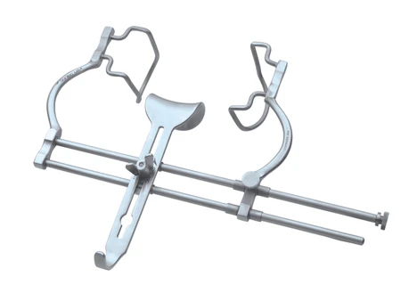 1100-611C-SET - CSU BABY BALFOUR RETRACTOR DOUBLE BAR W/XL BLADES 7" SPREAD