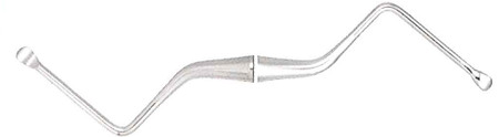 1102-CSM10 - MILLER CURETTE #10 STANDARD HANDLE DOUBLE END 2.8mm SPOON TIPS
