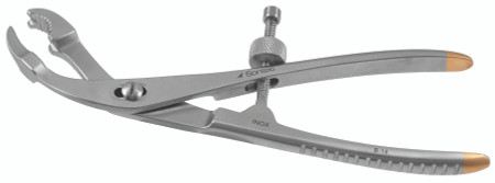 1103-071L - VERBRUGGE BONE CLAMP W/REVERSE SPEED LOCK/JAW CURVED TO SIDE 5 3/4"