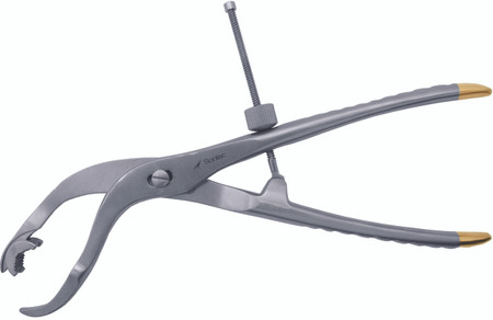 1103-078 - VERBRUGGE BONE CLAMP W/SPEED LOCK CURVED TO SIDE SWIVEL JAW 10 1/4"