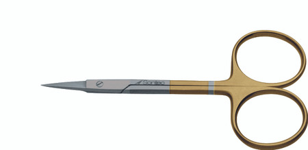 1200-008 - BONN IRIS SCISSORS POWER-CUT-GOLD STRAIGHT 3 3/4"