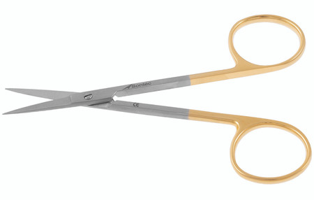 1200-026Q - IRIS SCISSORS PC GOLD STRAIGHT 4 1/2" QUANTUM