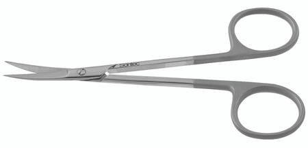 1200-036 - IRIS SCISSORS POWER-CUT SILVER CURVED 4 1/2"
