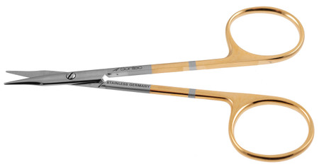 1200-050Q - STEVENS TENOTOMY SCISSORS PC GOLD SHORT STRAIGHT BLUNT 4 1/8" QUANTUM