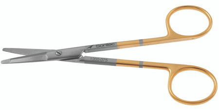 1200-075 - FREEMAN-KAYE MINI FACE LIFT SCISSORS POWER CUT GOLD SPATULATED TIP STRAIGHT 5"