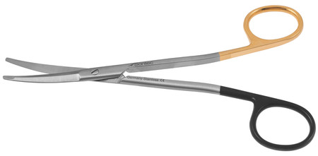 1200-078 - FREEMAN KAYE FACELIFT SCISSORS SPREAD HANDLE SPATULATED TIP TC-POWER-CUT CURVED BLUNT 5 3/4"