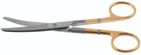 1200-224 - OPERATING SCISSORS POWER-CUT-GOLD CURVED BLUNT/BLUNT  5 1/2"