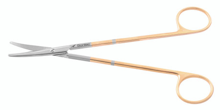 1200-342 - METZENBAUM SCISSORS PC GOLD CURVED 7"