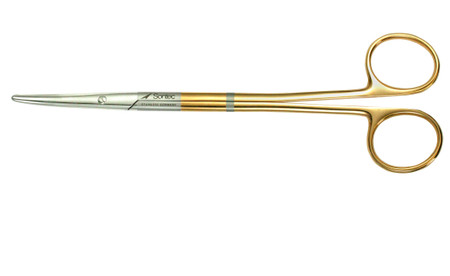 1200-344 - METZENBAUM SCISSORS SPREAD HANDLE POWER-CUT-GOLD CURVED 7"