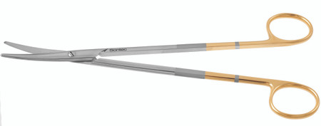 1200-362 - METZENBAUM SCISSORS PC GOLD CURVED 8"