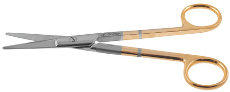 1200-412Q - GORNEY SCISSORS DOUBLE BEVELED BLADES POWER-CUT-GOLD STRAIGHT 6 3/4" QUANTUM