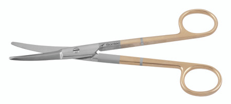 1200-413 - GORNEY SCISSORS DOUBLE BEVELED BLADES POWER-CUT-GOLD CURVED 6 3/4"