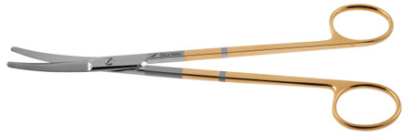 1200-415 - GORNEY SCISSORS DOUBLE BEVELED BLADES POWER-CUT-GOLD CURVED 7 1/2"