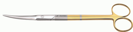 1200-417 - GORNEY SCISSORS DOUBLE BEVELED BLADES POWER-CUT-GOLD CURVED 8"