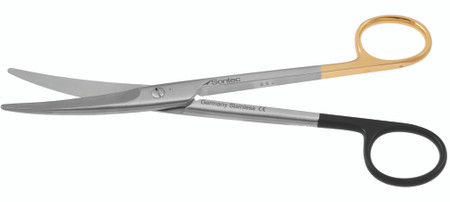1200-545 - MAYO SCISSORS BEVELED BLADES TC-POWER-CUT CURVED 6 3/4"
