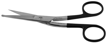 1200-690 - KNOWLES BANDAGE SCISSORS POWER CUT BLACK ANGLED 5 1/2"