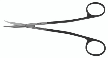 1200-770 - METZENBAUM SCISSORS TENOTOMY TIP ERGONOMIC SPREAD HANDLE POWER CUT BLACK CURVED 6 1/4"