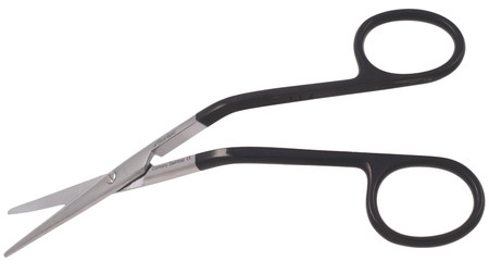 1200-806 - COTTLE DORSAL SCISSORS ANGLED SHANK POWER-CUT-BLACK SERRATED ROUND BLADES BLUNT 5 1/2"
