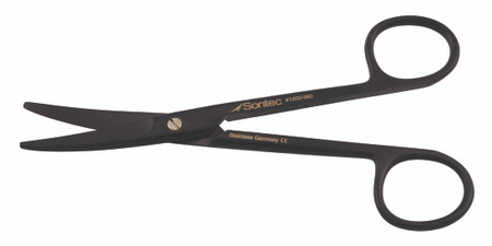 1200-960 - MAYO SCISSORS CERAMITEC W/GOLD SCREW BEVELED BLADES POWER-CUT CURVED 5 1/2"