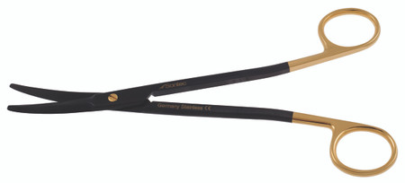 1200-970 - CERAMITEC FREEMAN KAYE SCISSORS GOLD SCREW/RING TCPC FLAT CURVED 7 1/4"